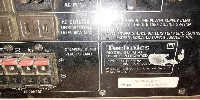 Technics Stereo Hi Fi System ( Amp ONLY )