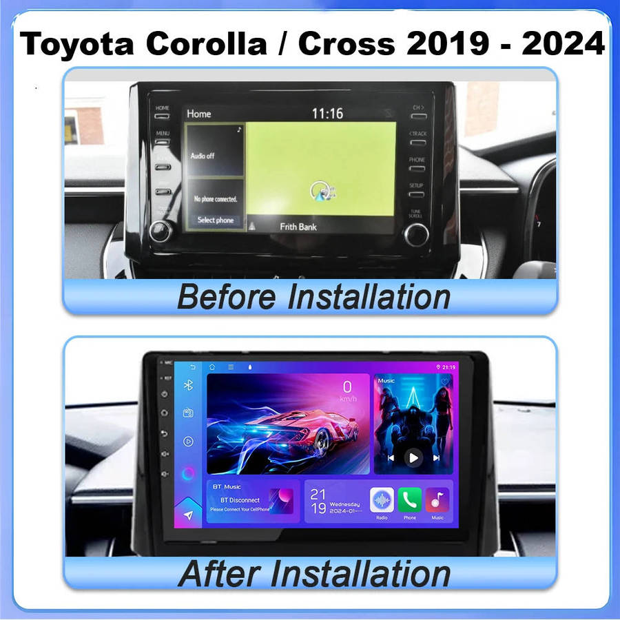 Toyota Corolla Cross 2019 - 2024 Premium 9" QLED 4GB 64G Android Head Navi Unit, DSP, Carplay