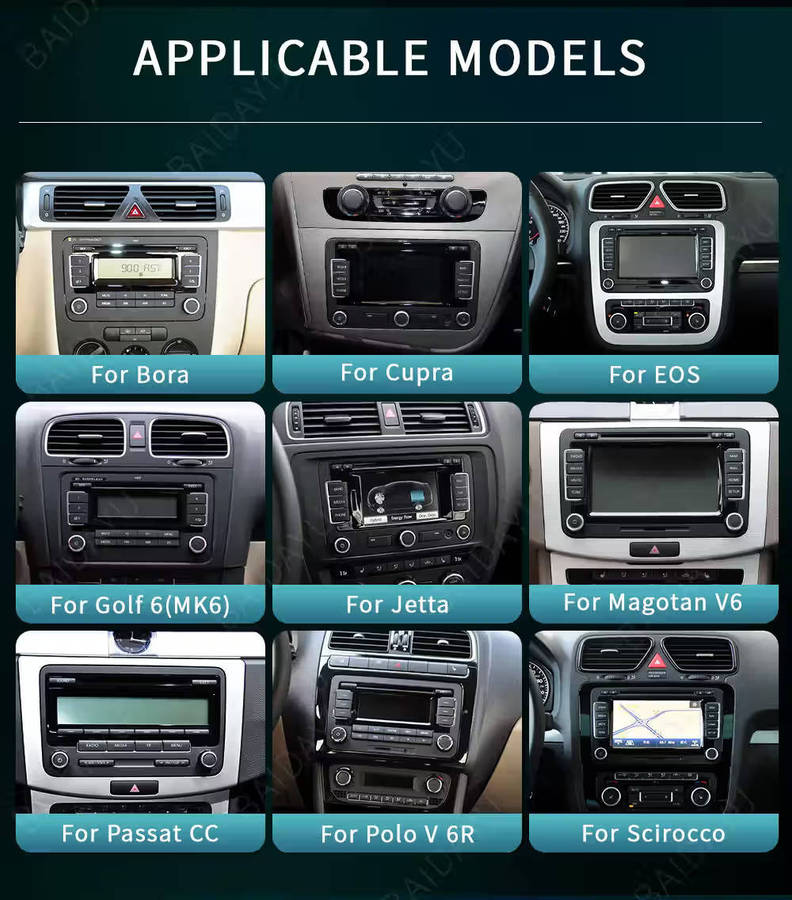 VW 9" QLED 4GB 64GB Android Head Unit Universal Polo 6 Amarok Golf Caddy Tiguan Jetta