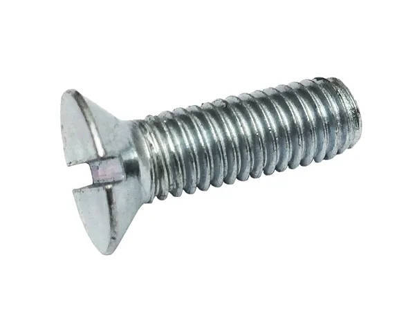 6mmx45mm Countersunk Slotted Machine Screw Zinc plated (1 piece)