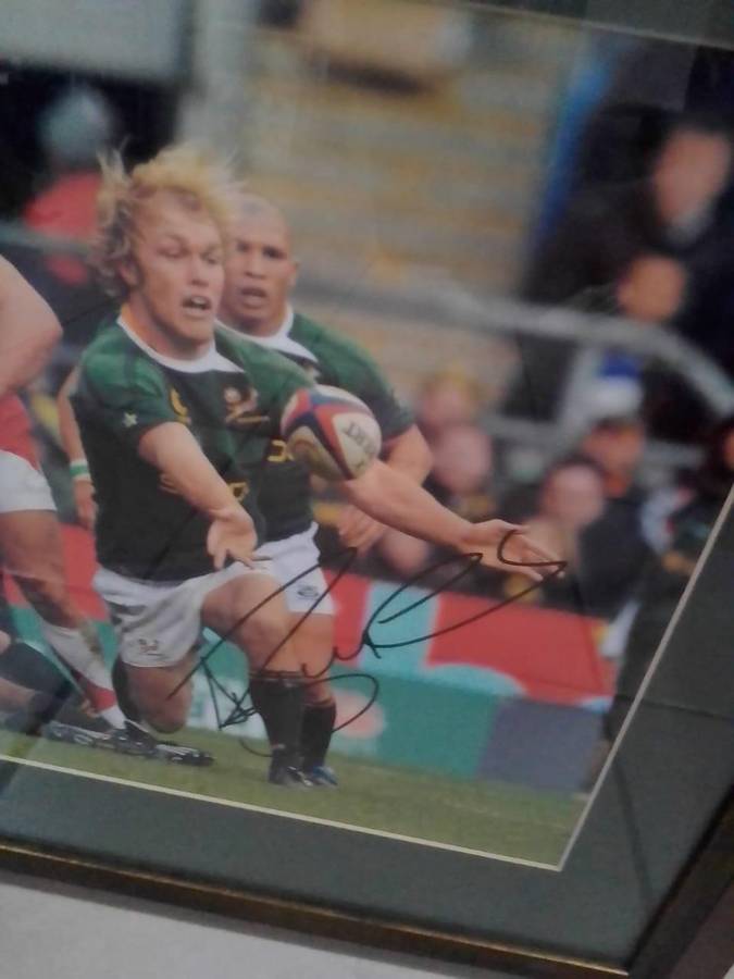 Framed Rugby Pennant  South Africa vs England | 22 Nov 2008, Twickenham