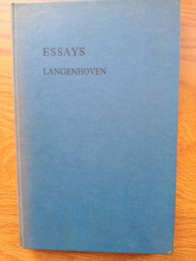 ESSAYS - LANGENHOVEN