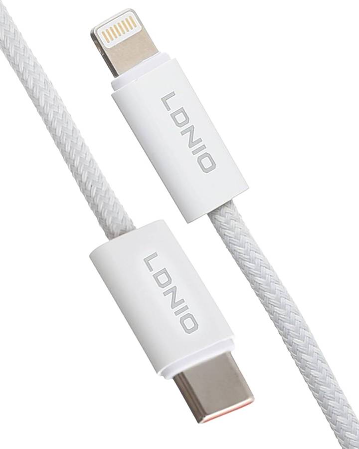 LDNIO LC901I USB-C to Lightning Cable 1M, 65W PD Fast Charging & Data Transfer, Durable Charger Cord