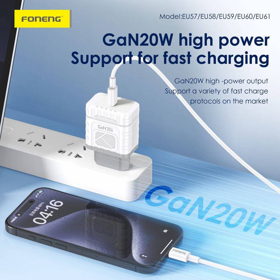 Single USB Port 18W Fast Charger With 18W Cable