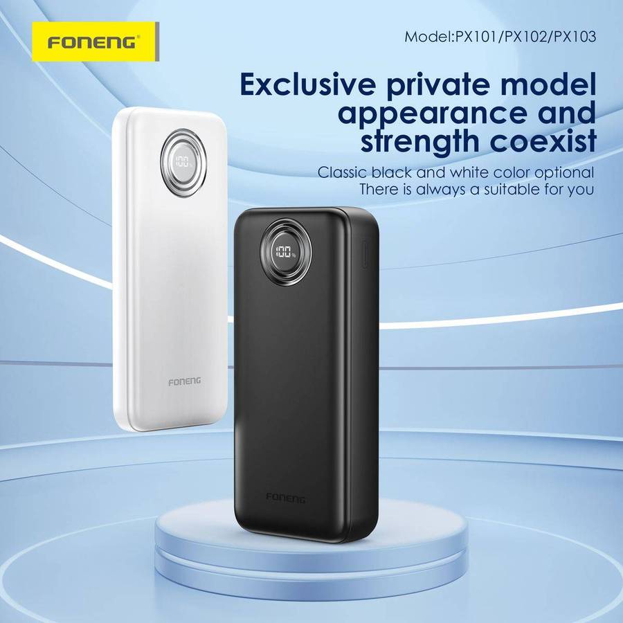 10,000 mAh 22.5W fast charging power bank Black