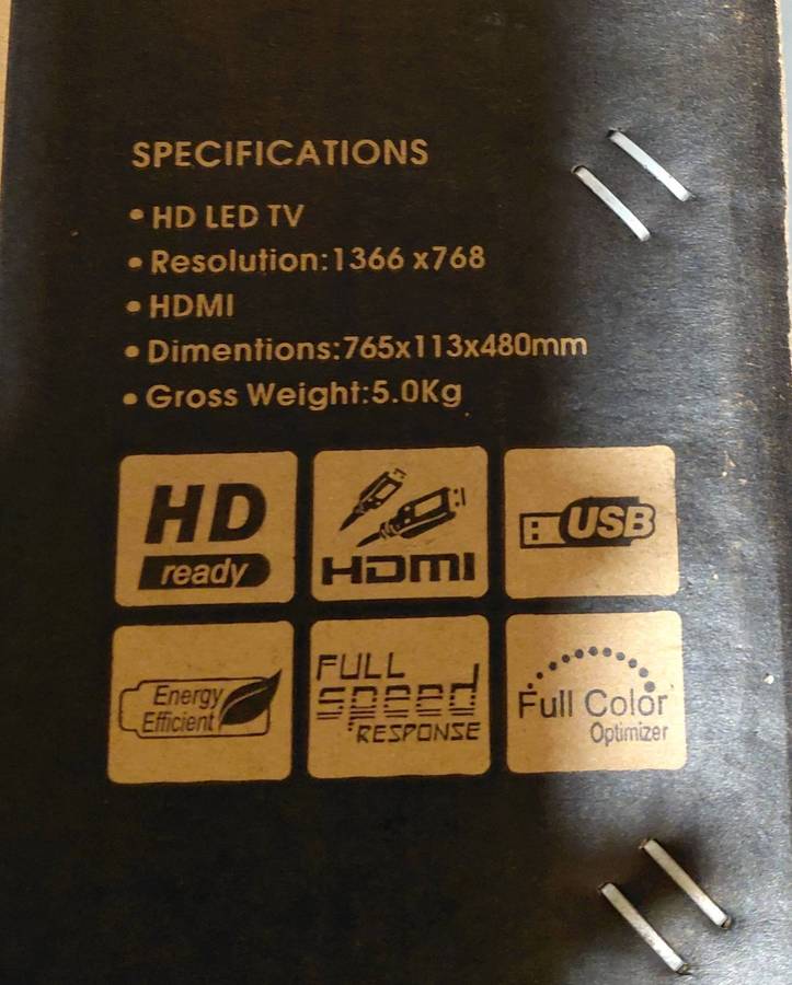 Sinotec 32" HD LED TV STL-32WG6A