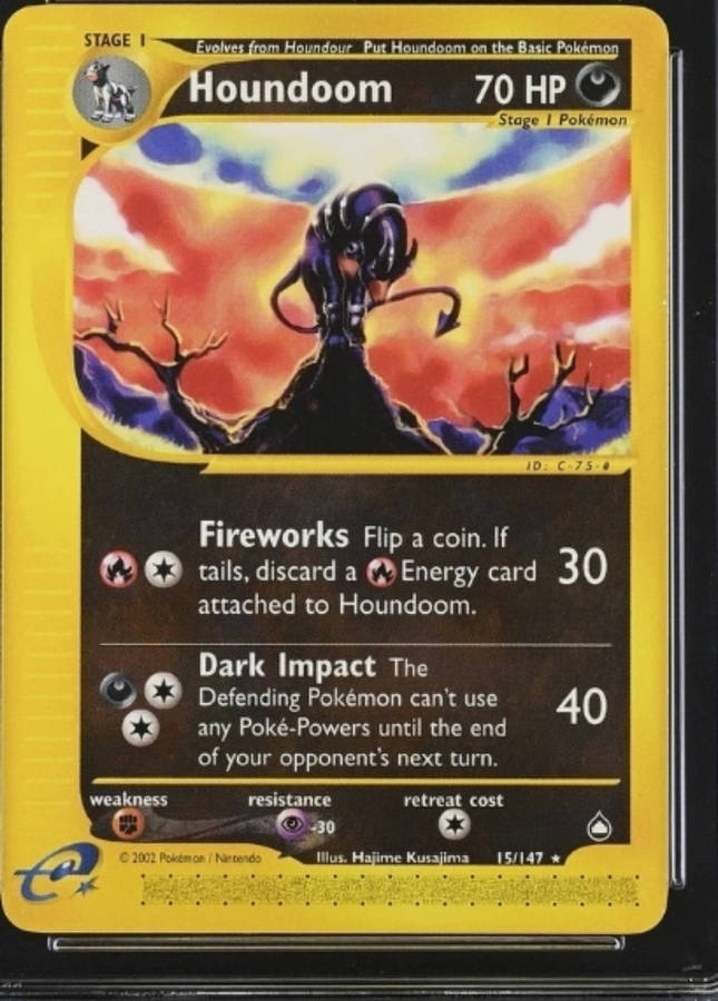 Houndoom Pokémon Card Aquapolis #15  Near Mint (Non-Holo