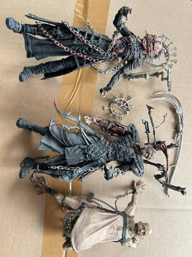 SPAWN Hellraiser Cenobites figures x 5, LOT. Opened, boxes damaged.