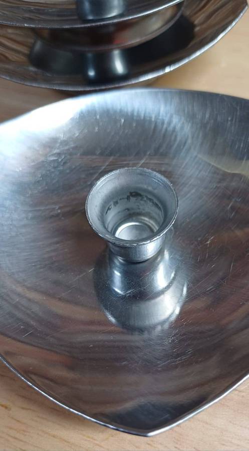 Set of 3 Mid-Century Modern Danish candle holders