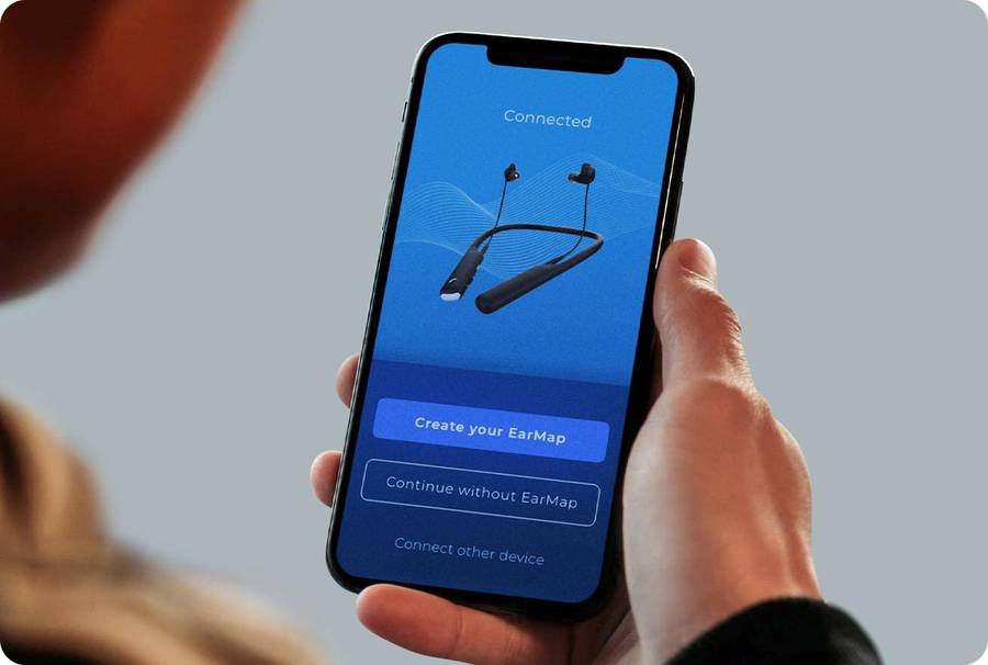 Audientes Companion personal sound amplification device - binaural headset - bluetooth connectivity