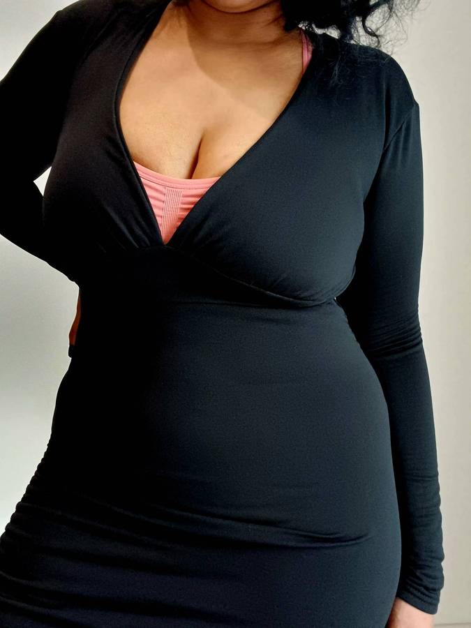 Skin Tight Black Evening Dress