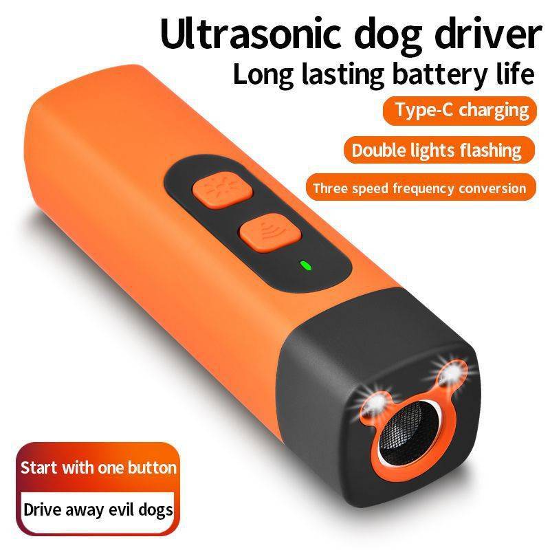 2025 Dog Repellent: Ultrasonic dog training device, rechargeable dog bark deterrent with LED flashli