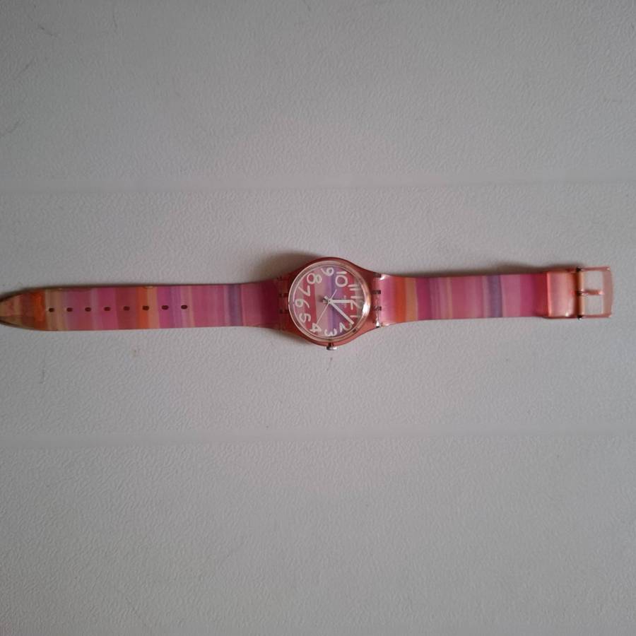 Swatch GP140 Astilbe Kids Watch with Pink Plastic Strap