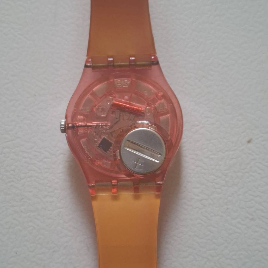 Swatch GP140 Astilbe Kids Watch with Pink Plastic Strap