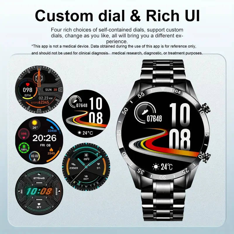 LIGE Fashion Full Circle Touch Screen Steel Band