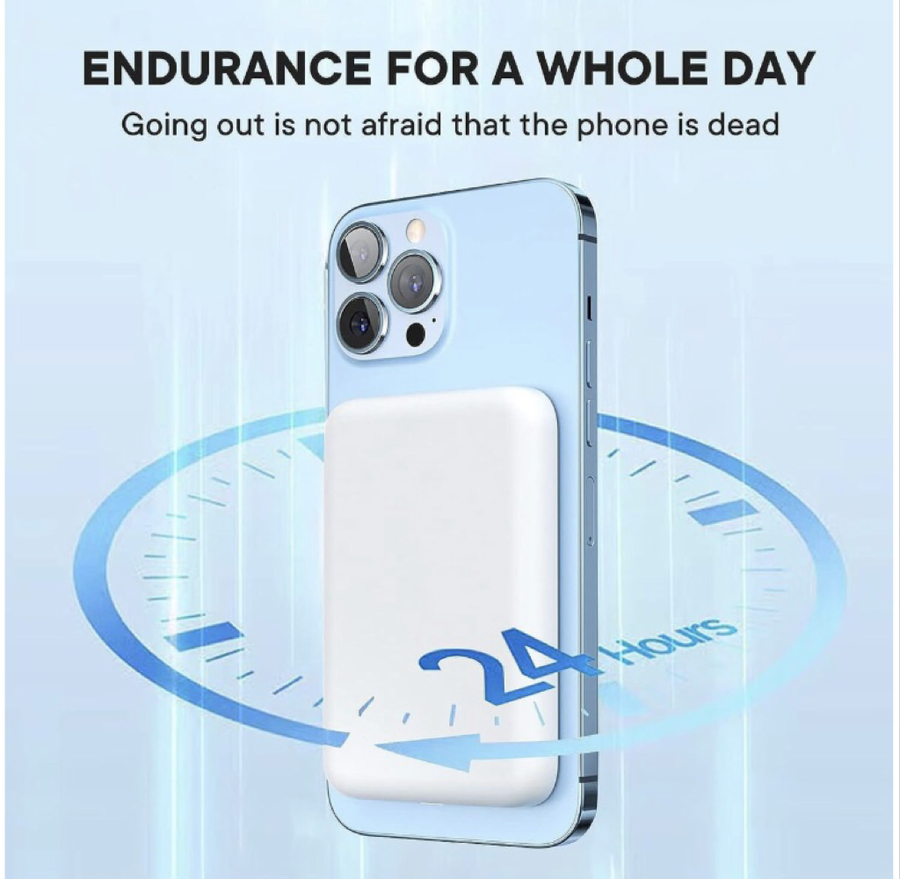 10000 Mah Magnetic Power Bank, Quick Charge , Wireless Fast Charging