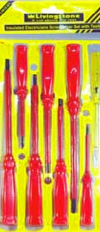 Livingstone Screwdriver Set 8Pce Electricians Grip 1148