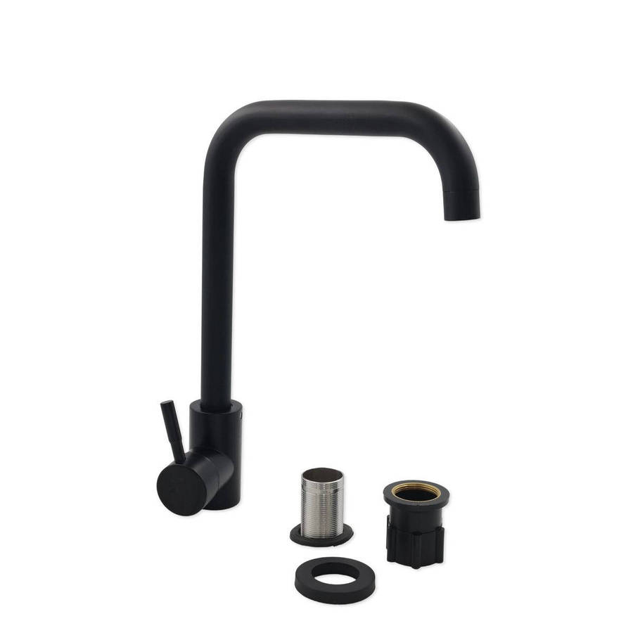 AIYI AY406-041 Matte Black Kitchen Sink Tap Kitchen Mixer Faucet Tap Matte Black Sink Mixer Faucet