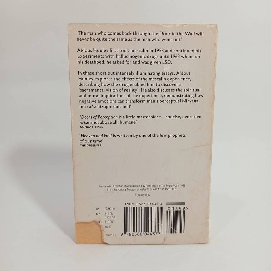 The Doors of Perception and Heaven and Hell by Aldous Huxley (Paperback 1977)