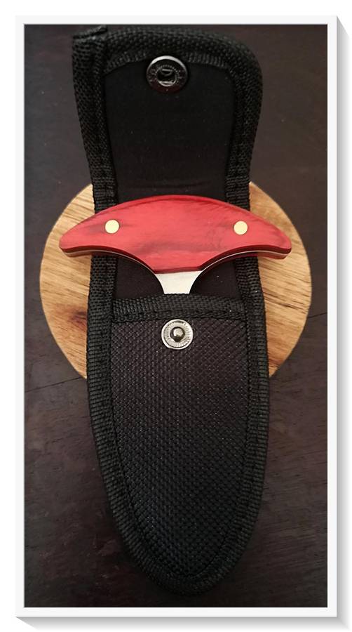 Tactical Dagger with Dual Edge and Smooth Wooden Grip Handle and Free Pouch - Columbia: USA
