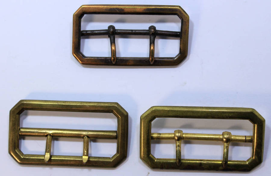 3 x Two Pronged Brass Belt Buckles for RAF WW2 Uniforms