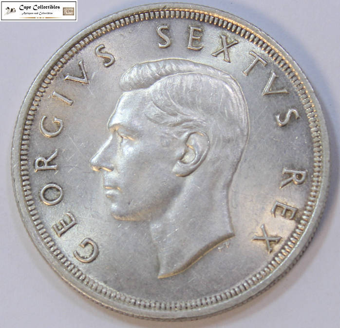 South Africa 5 Shillings 1952 Coin Cape Town Anniversary Circulated