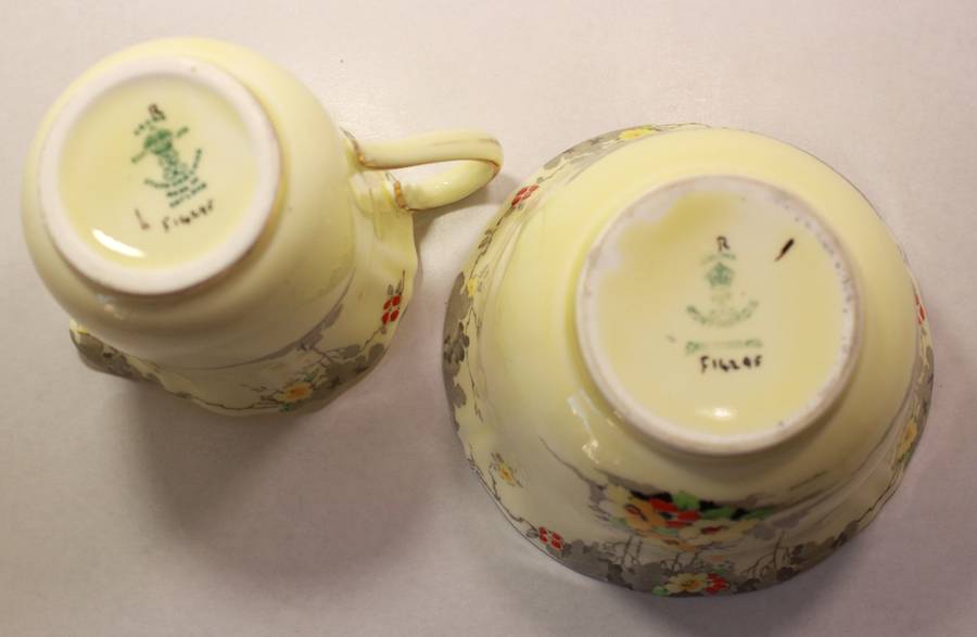 Vintage Crown Staffordshire Milk Jug and Sugar Bowl Pattern F714295