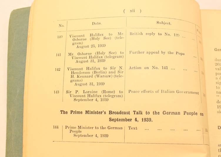 Documents Concerning German Polish Relations 1939 (British Foreign Affairs) Softcover Book
