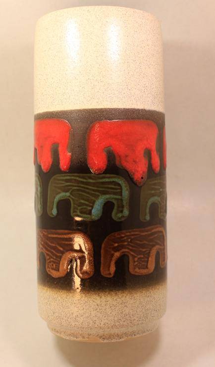 Art Deco Retro Multicoloured Dumler and Breiden Vase, 164/21 Made in Germany