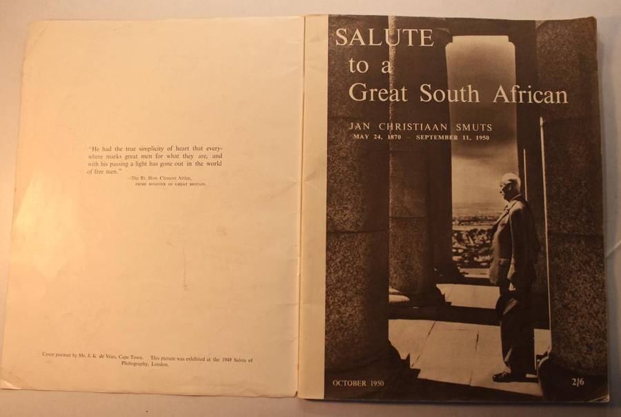 Salute To A Great South African Jan Christiaan Smuts 1950 Softcover Book