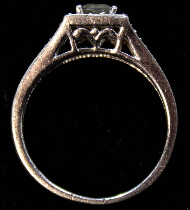American Swiss Certified CR White Sapphire and Sterling Silver Ring