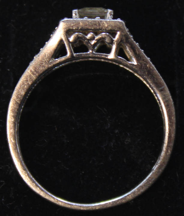 American Swiss Certified CR White Sapphire and Sterling Silver Ring
