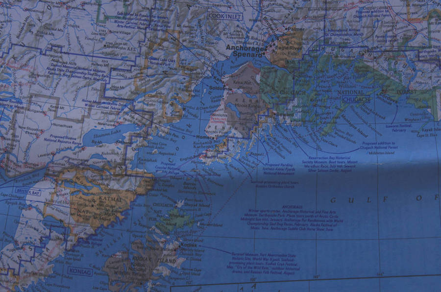 National Geographic Folded Map Alaska June 1975