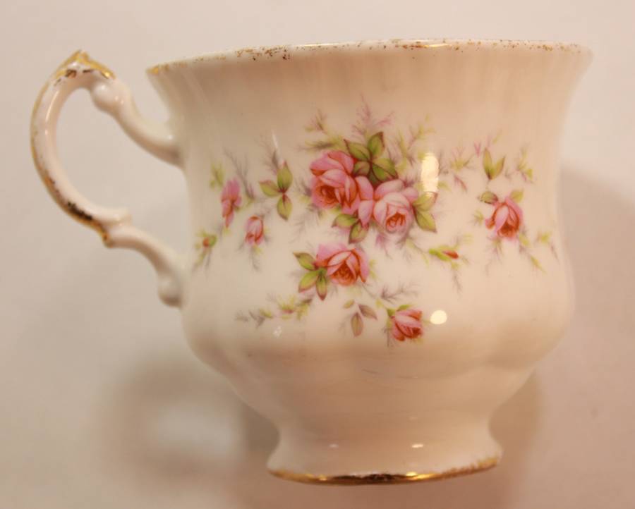 Pair of Paragon Victoriana Rose Bone China Footed Tea Cup and Saucer