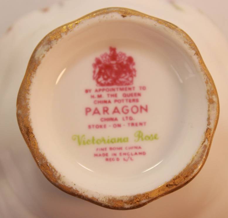 Pair of Paragon Victoriana Rose Bone China Footed Tea Cup and Saucer