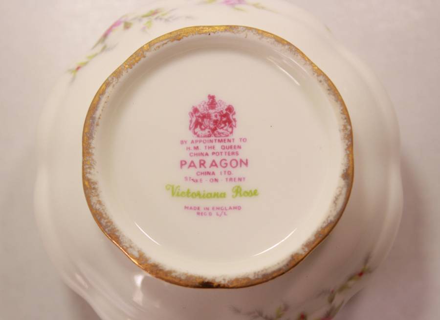 Paragon Victoriana Rose Bone China Footed Creamer and Sugar Bowl