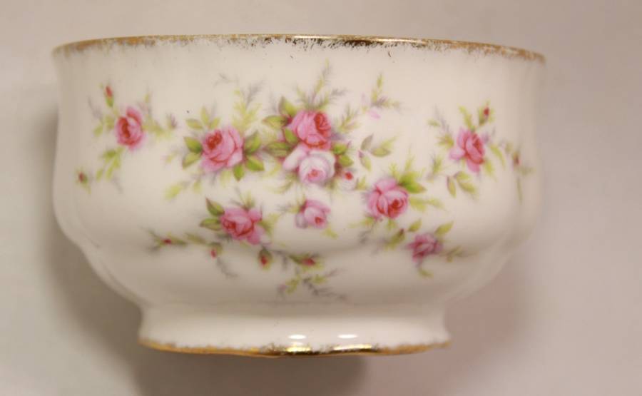 Paragon Victoriana Rose Bone China Footed Creamer and Sugar Bowl