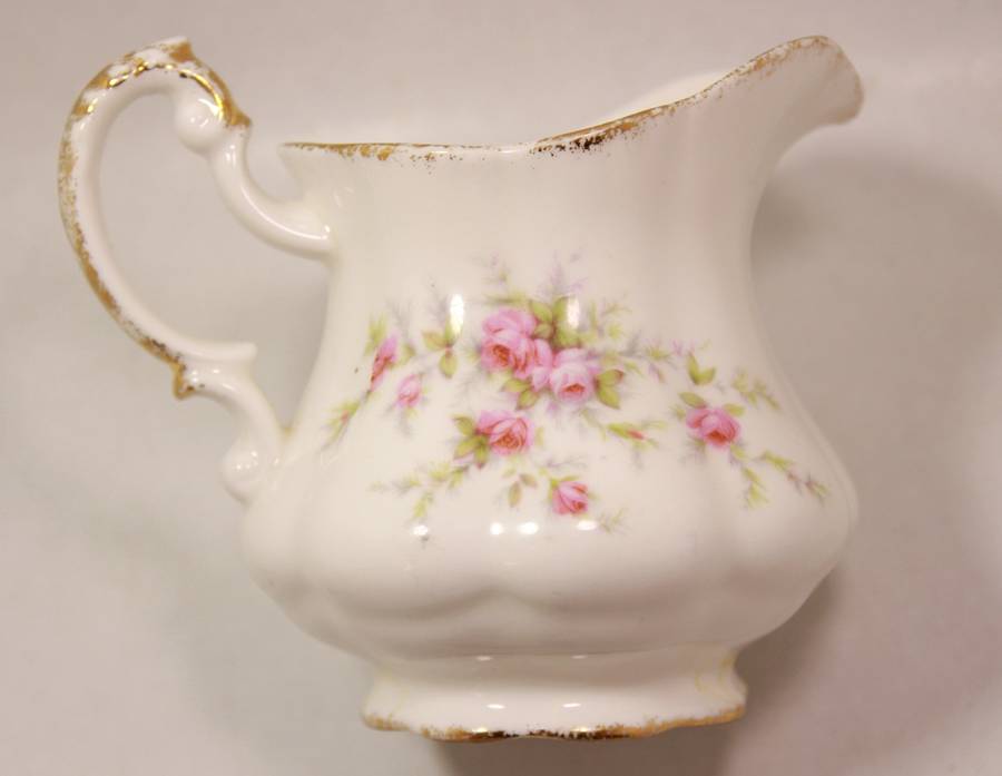 Paragon Victoriana Rose Bone China Footed Creamer and Sugar Bowl