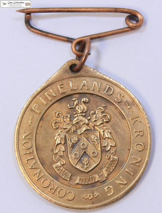 Queen Elizabeth II Coronation Medallion 1953 Pinelands Circulated