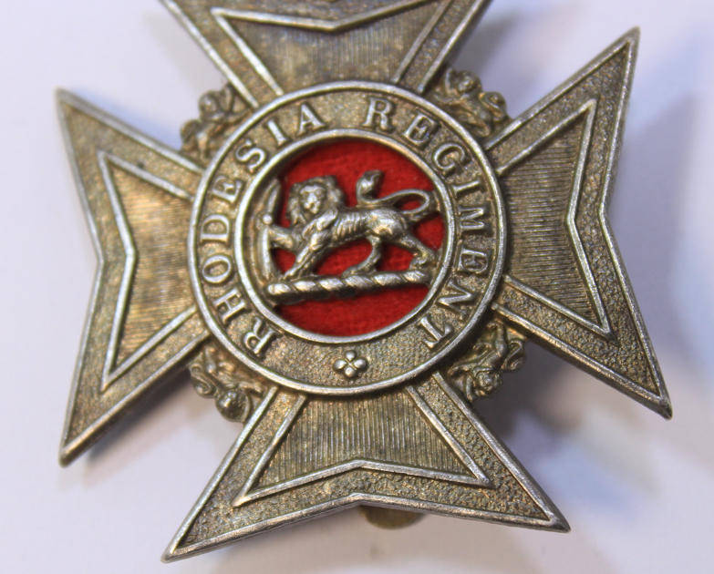Rhodesia Regiment Badge Kings Crown 1927 - 1947 Pattern