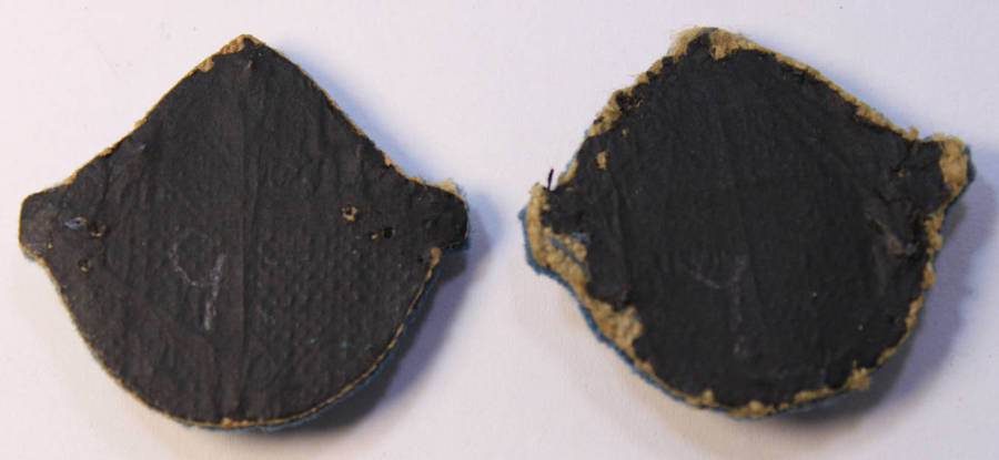 Pair of WW2 Officers SAAF Gilt Embroidered Cap Badges