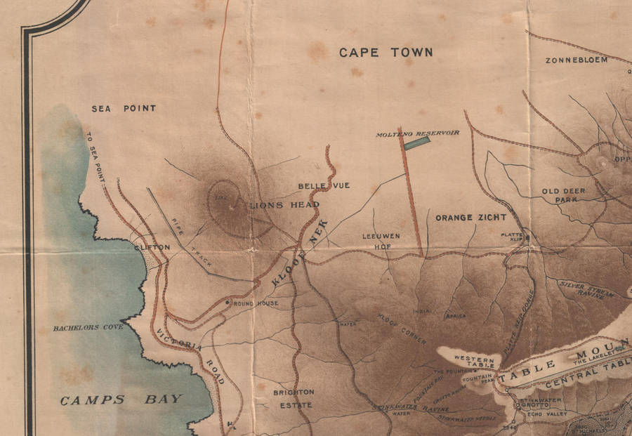 Digital Map Table Mountain 1908 Digital Download