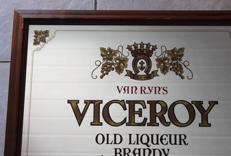 Van Ryn's Viceroy Old Liqueur Brandy Bar Mirror