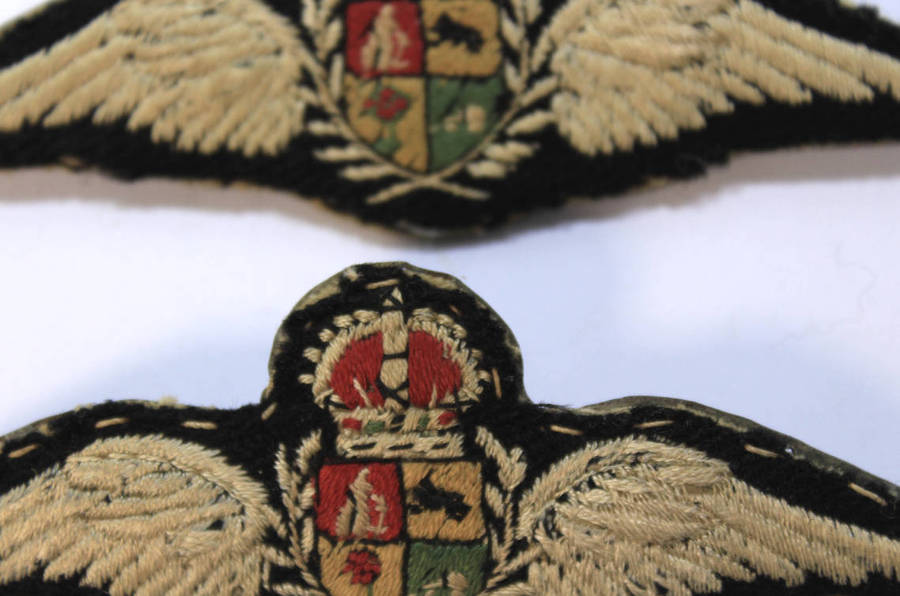 Pair of WW2 South African Air Force Pilots Cloth Wings