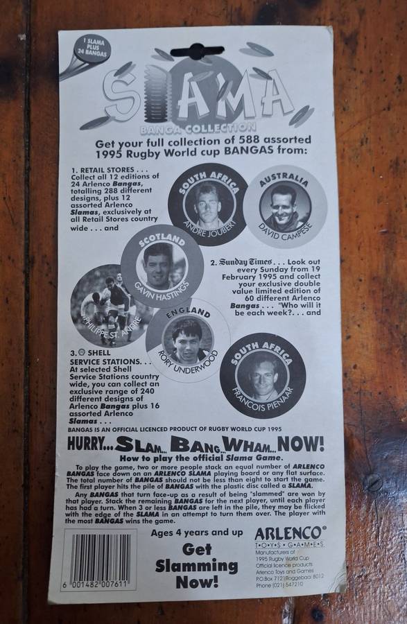 Sealed 1995 Rugby World Cup SLAMA Collection - Edition 2