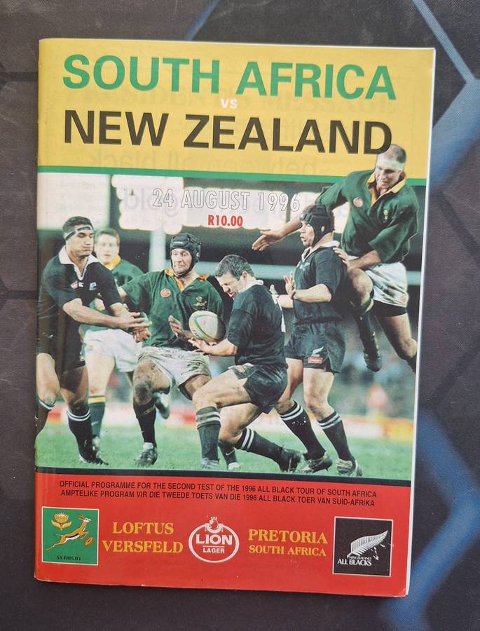 1996 NZ Tour of South Africa - South Africa vs New Zealand Programme (2nd Test)