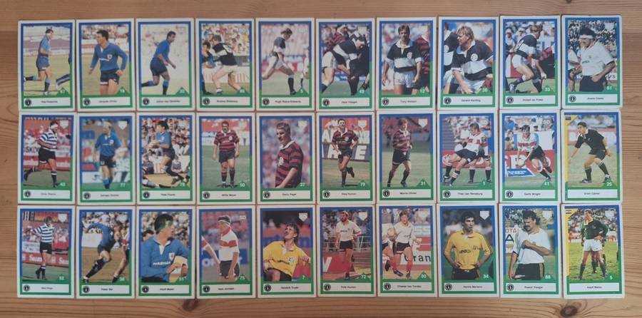 30x 1992 Rugby Trading Cards