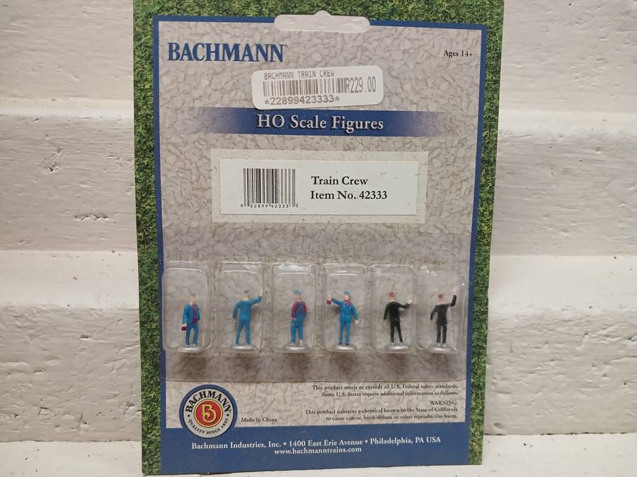 HO SCALE - BACHMANN - X6 TRAIN CREW FIGURINE SET - BOXED