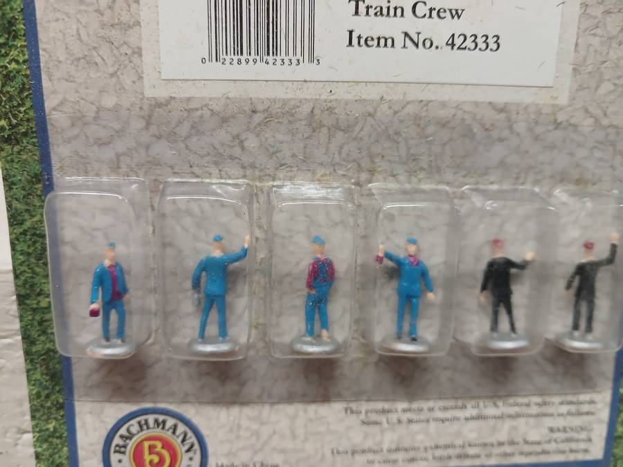 HO SCALE - BACHMANN - X6 TRAIN CREW FIGURINE SET - BOXED