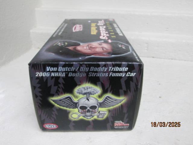 DIE CAST - 1:24 SCALE - RACING CHAMPIONS - DODGE BIG DADDY VON DUTCH  - FUNNY CAR - BOXED